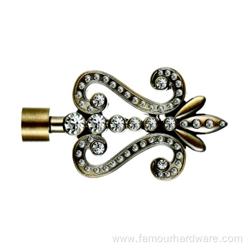 Algeria head inlaid rhinestone curtain rod wholesale